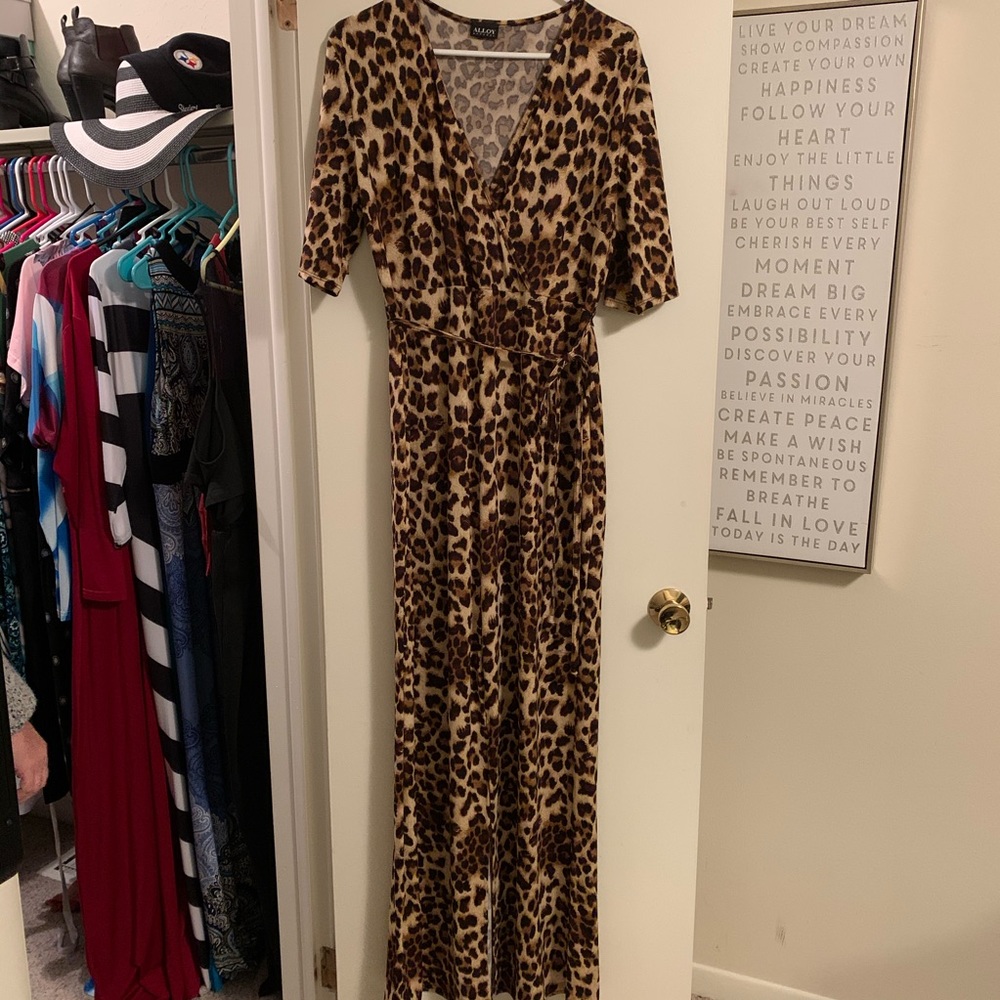 Plus Size Leopard Print Dress